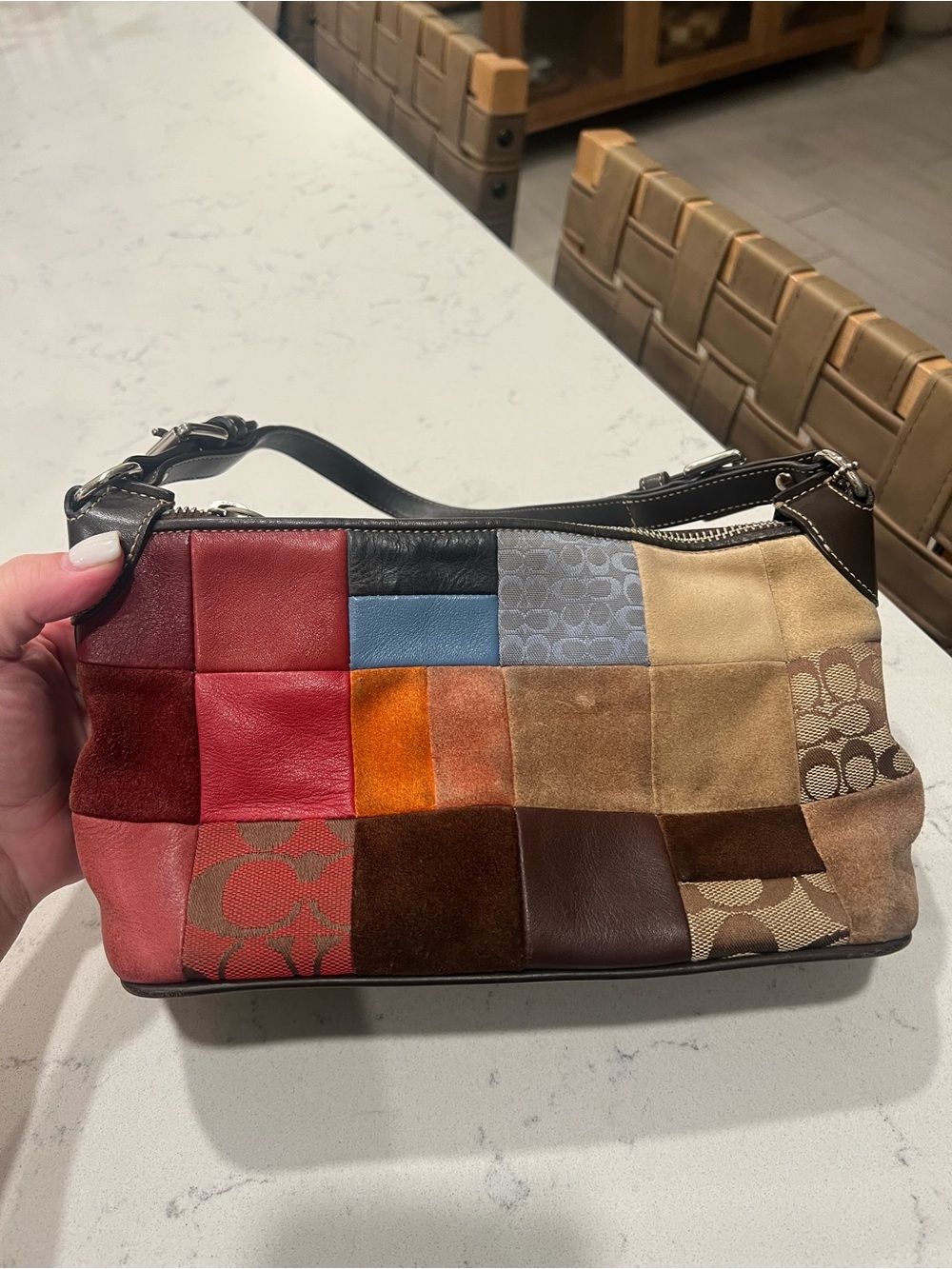 Authentic Vintage Y2K Coach Patchwork Bag - Small - Picture 5 of 12